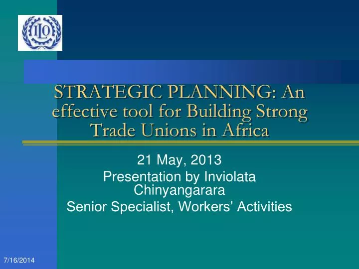 strategic planning an effective tool for building strong trade unions in africa