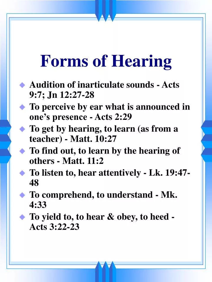 forms of hearing