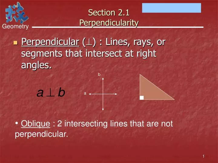 section 2 1 perpendicularity