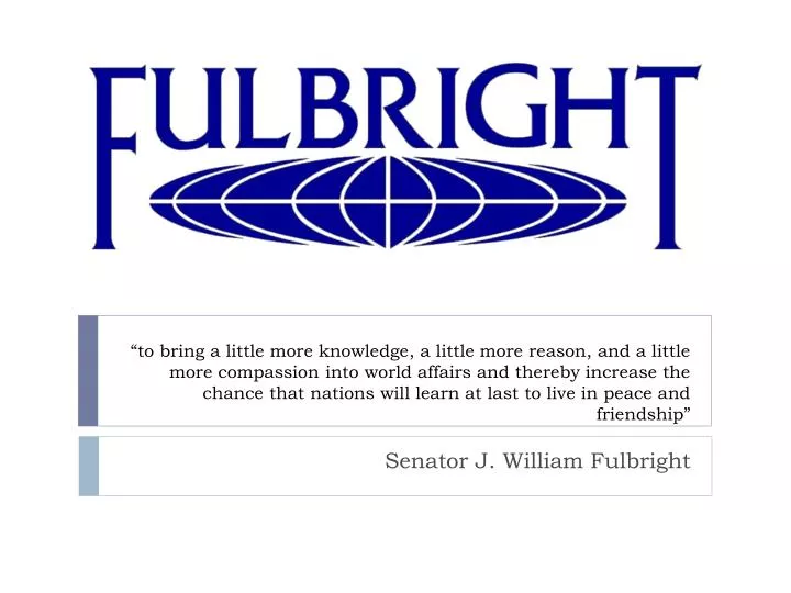 senator j william fulbright