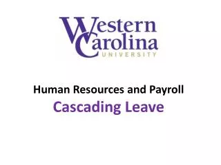 Human Resources and Payroll Cascading Leave