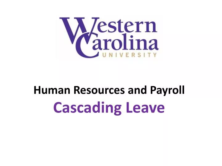 human resources and payroll cascading leave