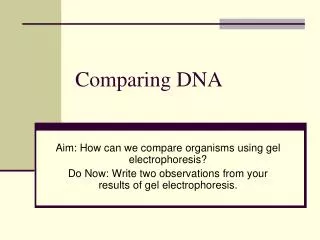 Comparing DNA