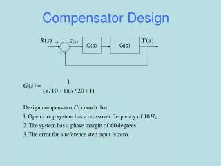 Compensator Design
