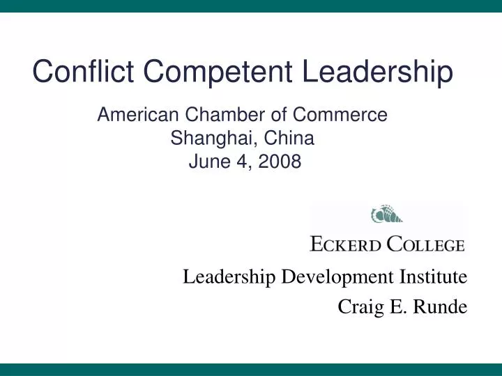 conflict competent leadership american chamber of commerce shanghai china june 4 2008