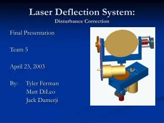 Laser Deflection System: Disturbance Correction