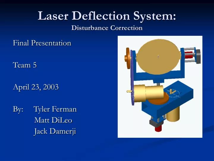 laser deflection system disturbance correction