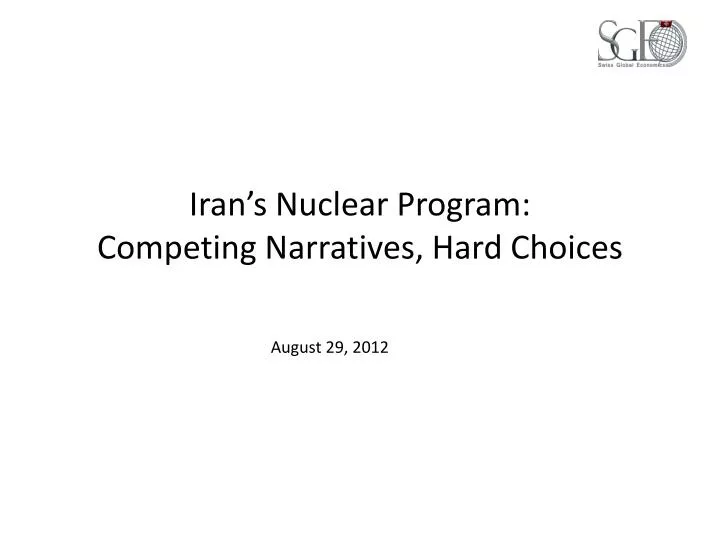 iran s nuclear program competing narratives hard choices