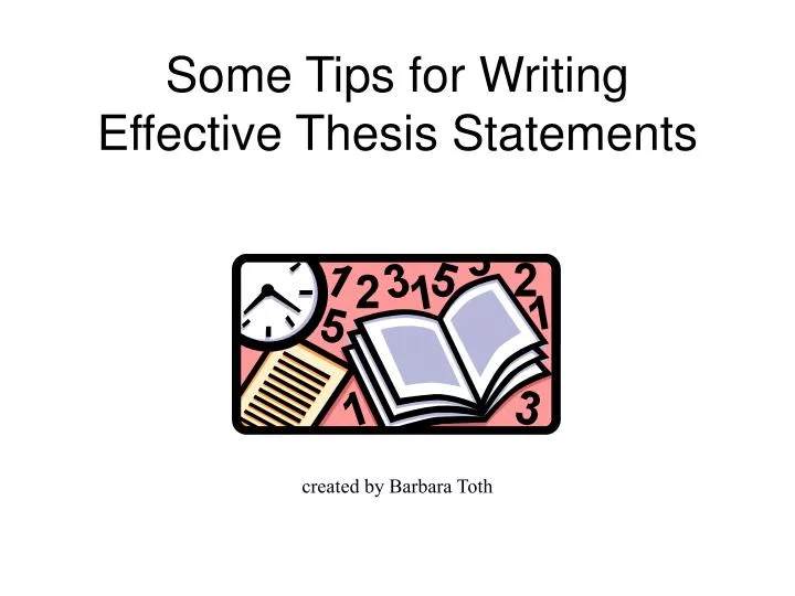 some tips for writing effective thesis statements