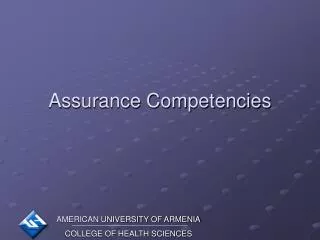 Assurance Competencies