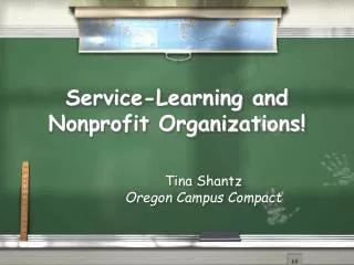 Service-Learning and Nonprofit Organizations!