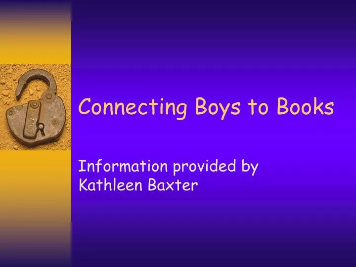 connecting boys to books
