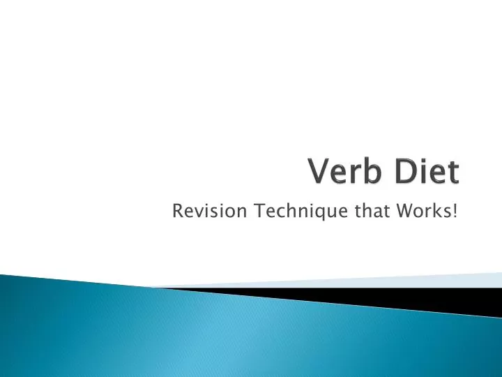 verb diet