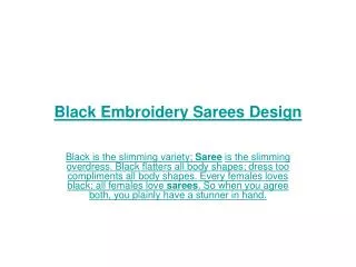 Black Embroidery Sarees Design