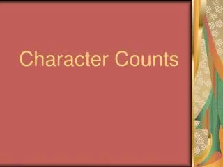 character counts