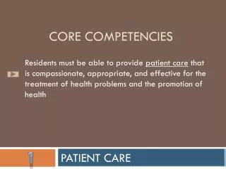 Core competencies