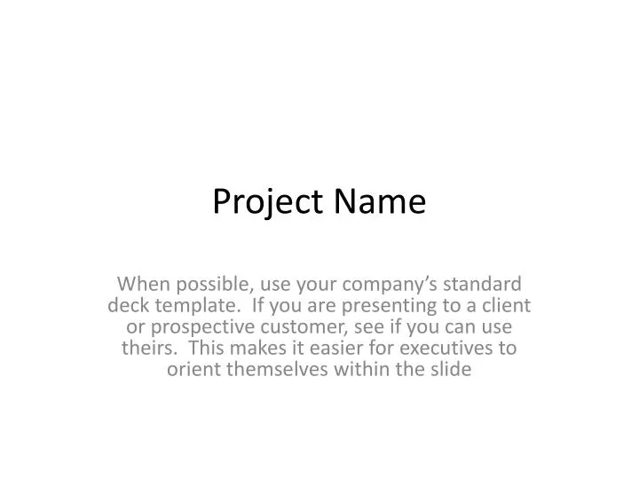 project name