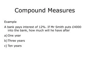 Compound Measures