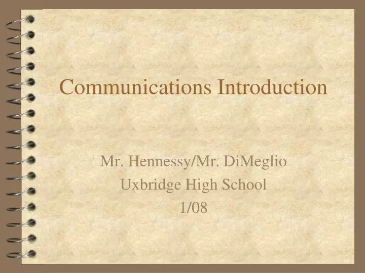 communications introduction