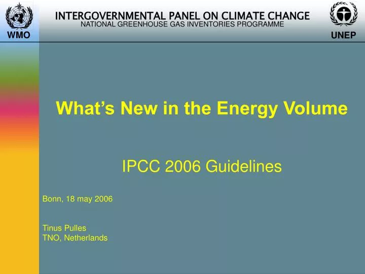 what s new in the energy volume