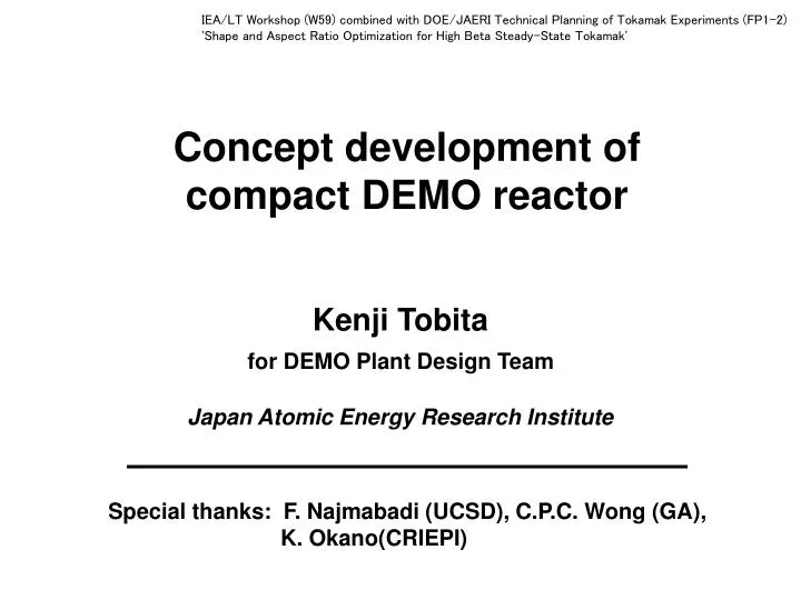 concept development of compact demo reactor