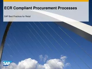 ECR Compliant Procurement Processes
