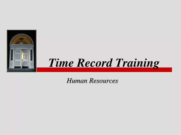 time record training