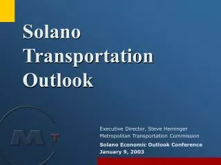 Solano Transportation Outlook