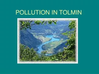 POLLUTION IN TOLMIN