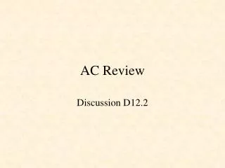 AC Review