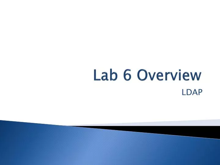 lab 6 overview