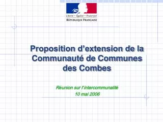 proposition d extension de la communaut de communes des combes