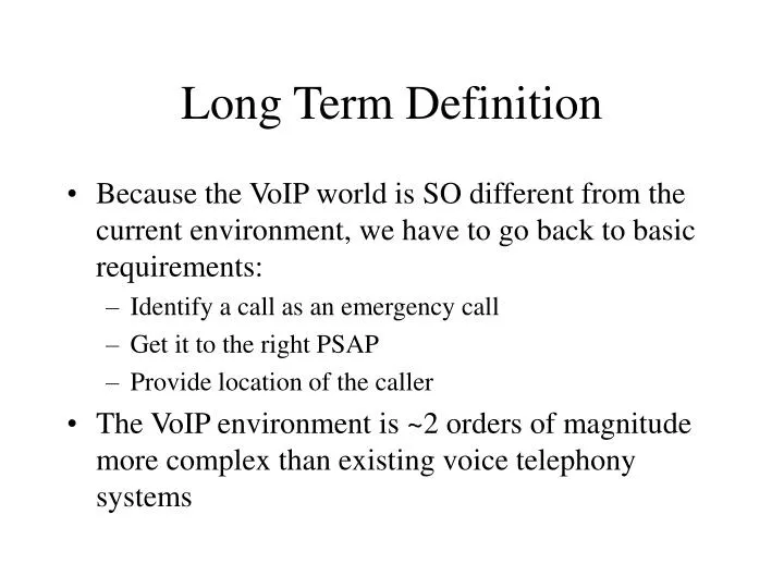 PPT Long Term Definition PowerPoint Presentation Free Download ID 