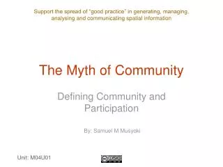 The Myth of Community
