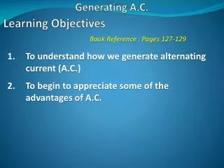 Generating A.C.