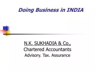 Doing Business in INDIA