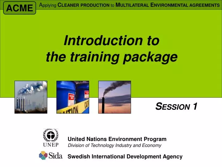 introduction to the training package