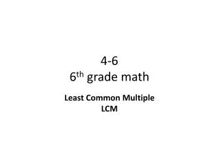 4-6 6 th grade math