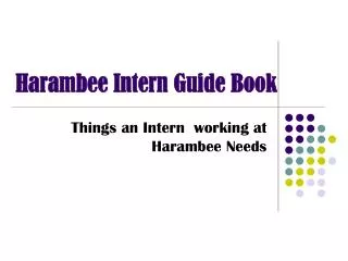 Harambee Intern Guide Book