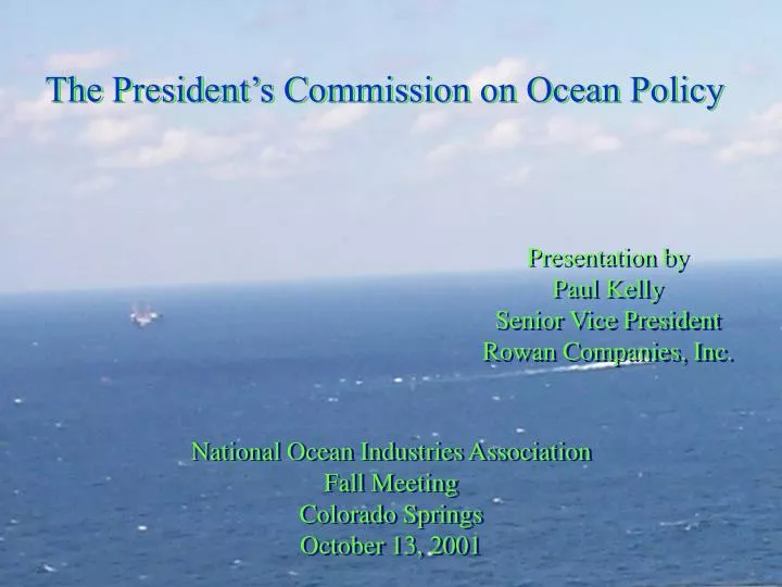 the president s commission on ocean policy