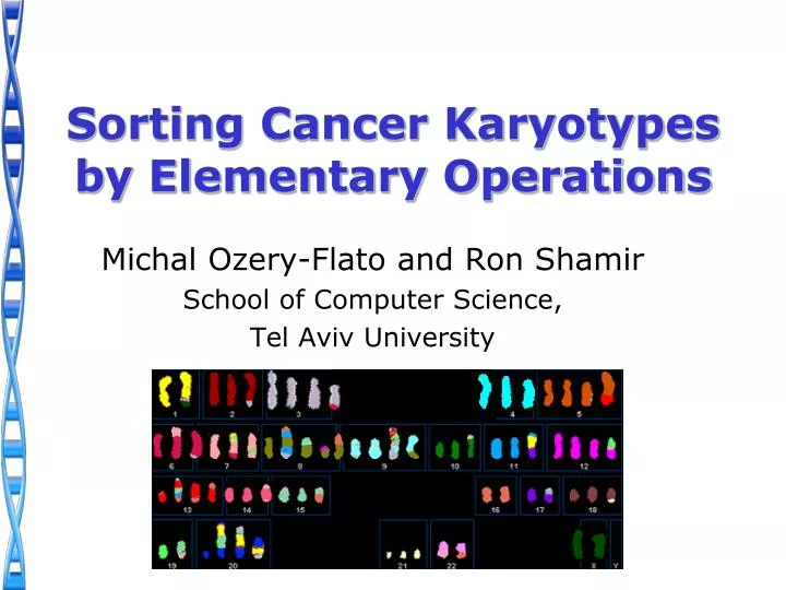 sorting cancer karyotypes by elementary operations