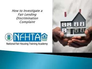 How to Investigate a Fair Lending Discrimination Complaint