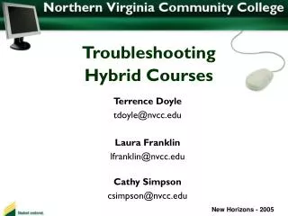 Troubleshooting Hybrid Courses