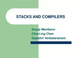 STACKS AND COMPILERS