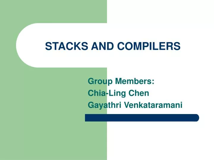 stacks and compilers
