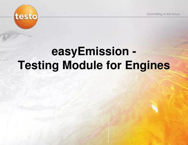 easyemission testing module for engines