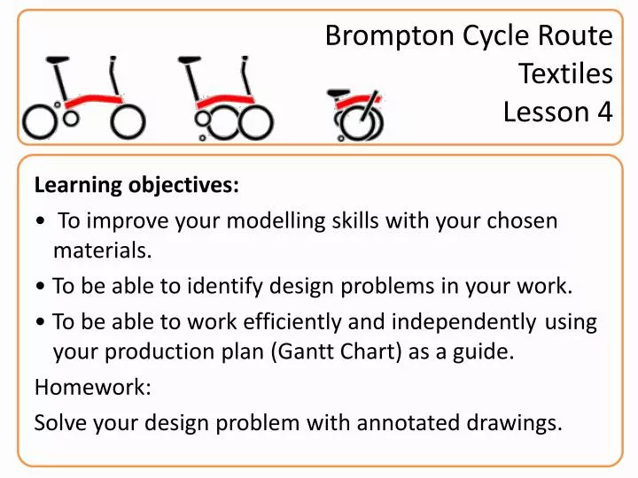 brompton cycle route textiles lesson 4