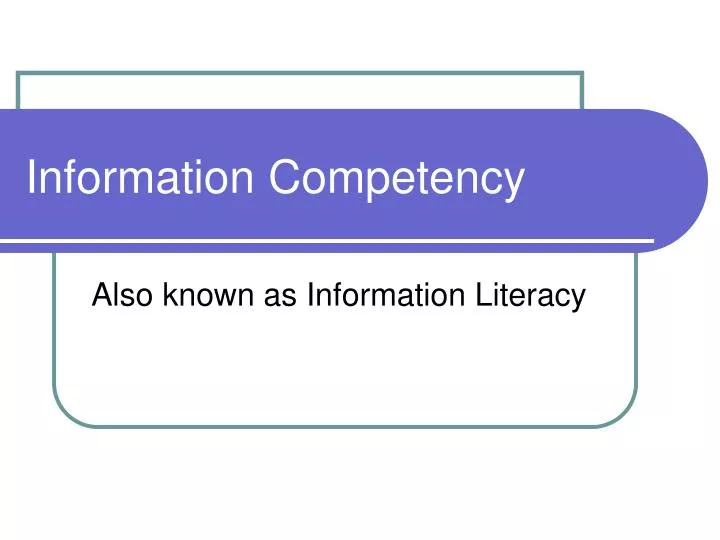 information competency