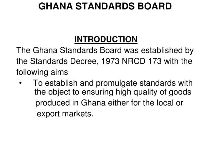 ghana standards board