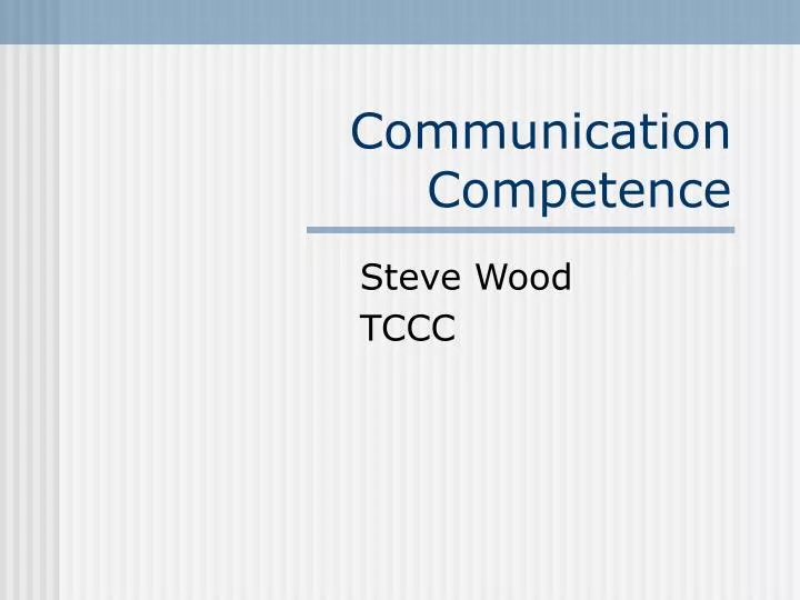 communication competence